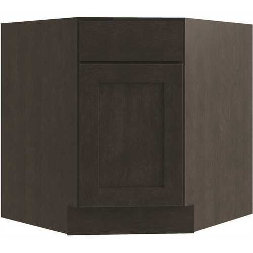 Cabinetry Luxor Smoky Grey Diagonal Corner Sink Base Cabinet 32w X 34.5h