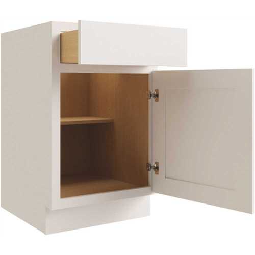 Cabinetry 12" W 1 Door Base Cabinet R, Luxor White