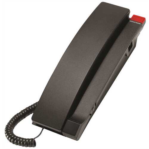 Contemporary 1-Line Corded Trimstyle Phone in Matte Black