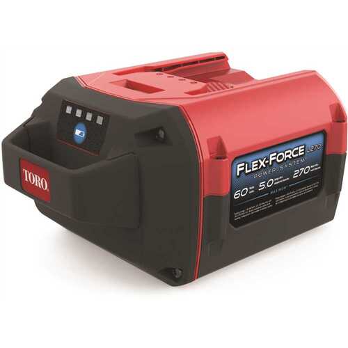 Toro 88650 Flex-Force Power System 60-Volt Max 5.0 Ah 270 Wh Lithium-Ion Battery