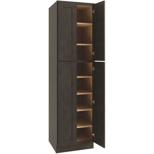 Cabinetry Luxor Smoky Grey Utility Cabinet 24w X 96h