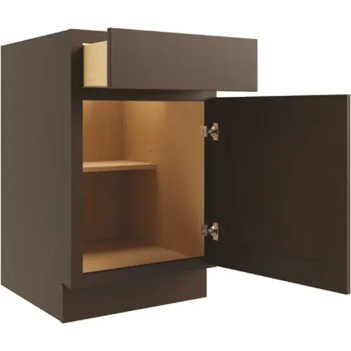 Cabinetry 18" W 1 Door Base Cabinet R, Luxor Espresso