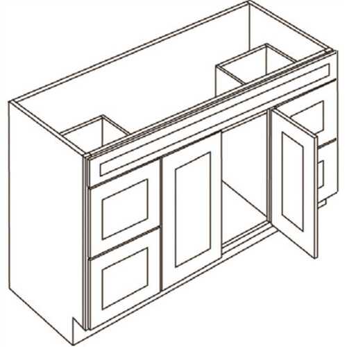 Cabinetry Country Oak Vanity Base Cabinet Center Sink 48w X 32.5h