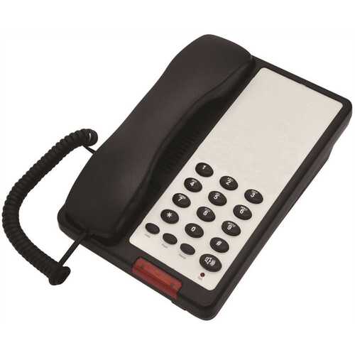 Lodging Star 852030 1-Line Corded Phone in Black