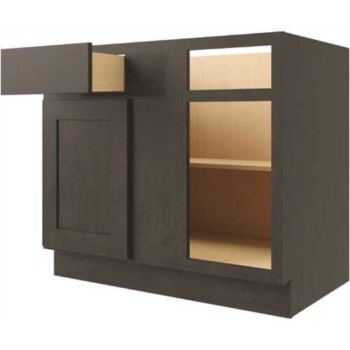 Cabinetry Luxor Smoky Grey Blind Base Cabinet 33w X 34.5h Right