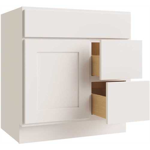 Cabinetry Luxor White Vanity Base Cabinet 24w X 34.5h