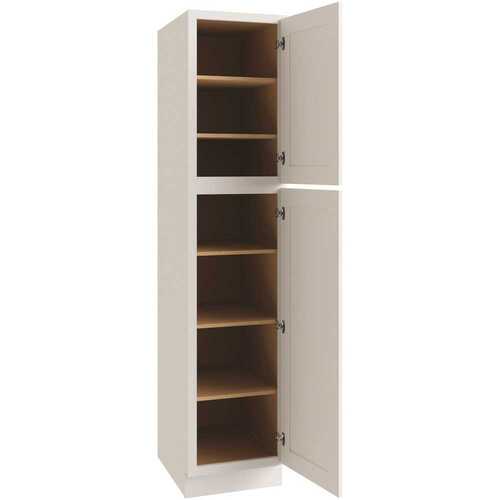 Cabinetry 84" H Single Door Utility Cabinet R, Luxor White