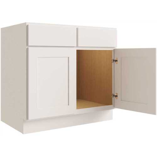 Cabinetry 36" W Sink Base Cabinet, Luxor White