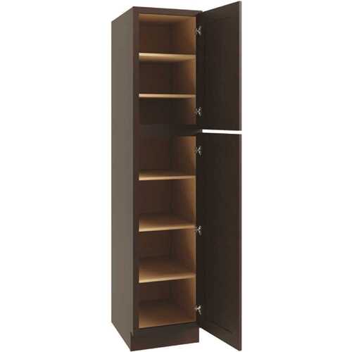 Cabinetry 84" H Single Door Utility Cabinet L, Luxor Espresso