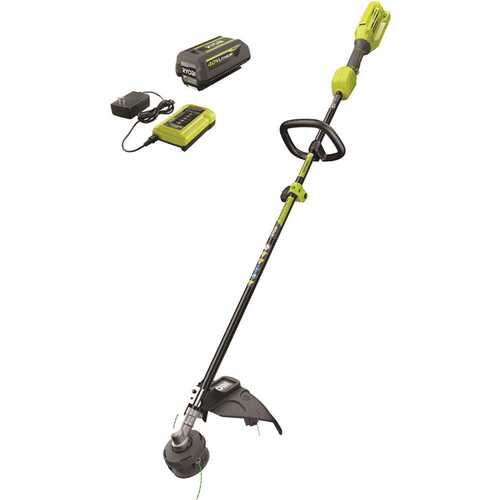 RYOBI RY40250 40V Expand-It Cordless Battery Attachment Capable String Trimmer with 4.0 Ah Battery and Charger