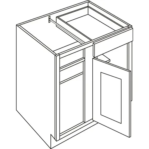 Cabinetry 36/39 Blind Base Cabinet L, Country Oak