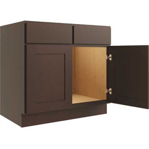 Cabinetry 36" W Sink Base Cabinet, Luxor Espresso