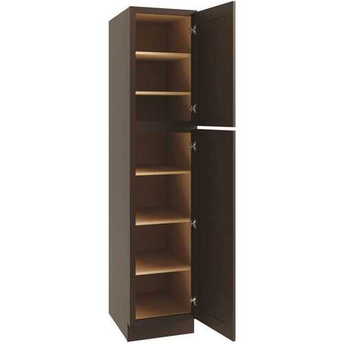 Cabinetry 84" H Single Door Utility Cabinet R, Luxor Espresso