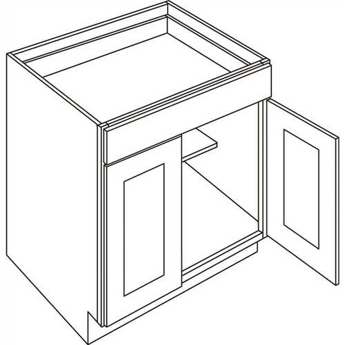 Cabinetry 24" W 1 Drawer 2 Door Base Cabinet, Country Oak