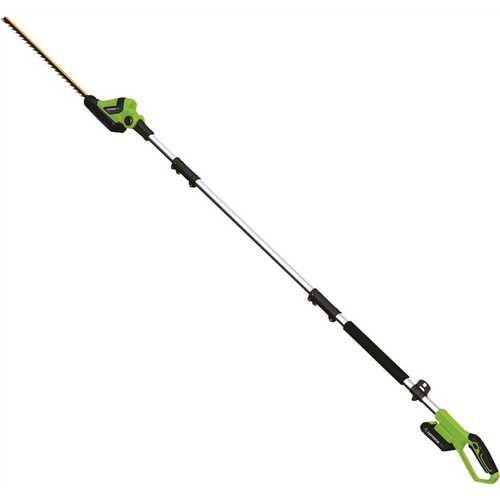 EARTHWISE LPHT12022 20 in. 20V Lithium-Ion Cordless Pole Hedge Trimmer - 2 Ah Battery and Charger Included