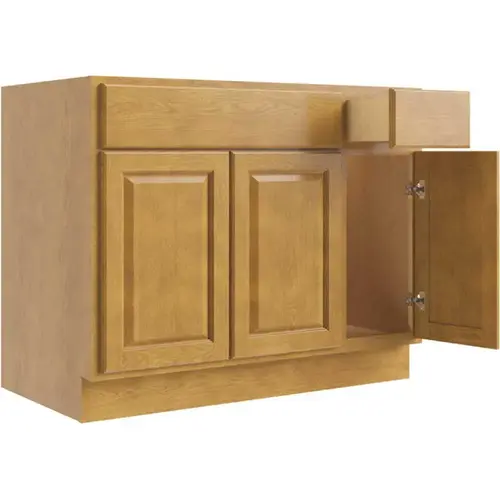 Cabinetry Country Oak - Sink Base Cabinet, Right Drawers - 42w X 34.5h