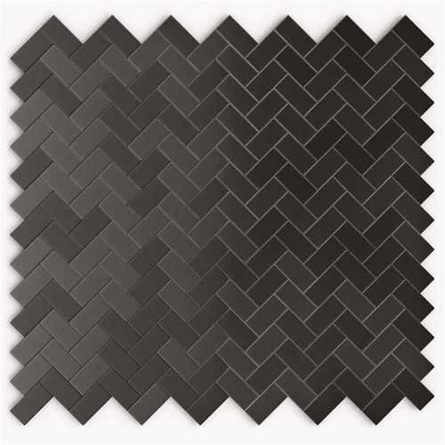 Inoxia SpeedTiles ID100CAL014L Caltrop Black Stainless 12.09 in. x 11.65 in. x 5 mm Metal Self-Adhesive Wall Mosaic Tile (11.76 sq. ft. /case)