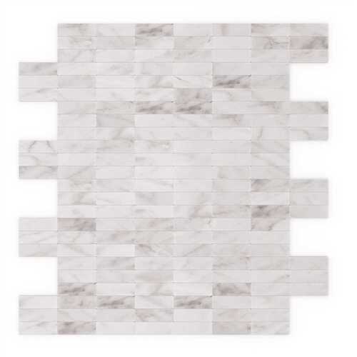 Inoxia SpeedTiles IS000FRE027L Freezy Natural White 11.42 in. x 11.57 in. x 5 mm Stone Self-Adhesive Wall Mosaic Tile (11.04 sq. ft. /case)