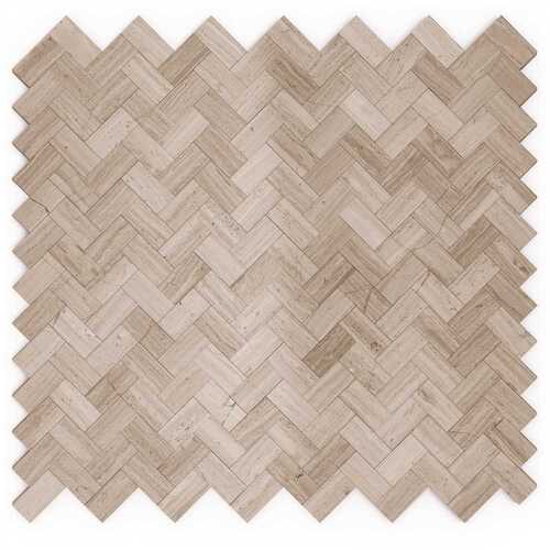 Inoxia SpeedTiles IS000MAI014L Maidenhair Mixed Grays 12.09 in. x 11.65 in. x 5 mm Stone Self-Adhesive Wall Mosaic Tile (11.76 sq. ft. /case)