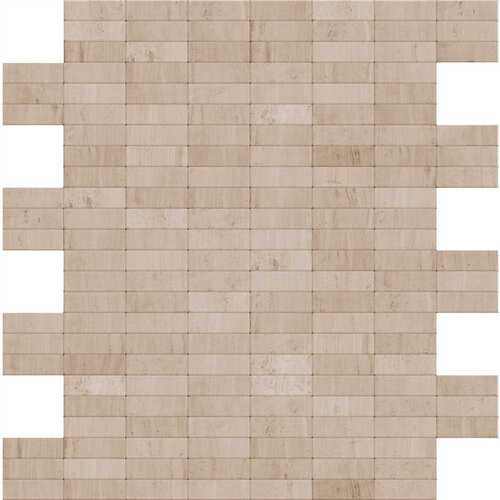 Hare Natural Mixed White/Gray 11.42 in. x 11.57 in. x 5 mm Stone Self-Adhesive Wall Mosaic Tile (11.04 sq. ft. /case)