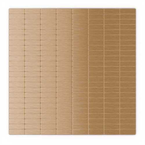 Inoxia SpeedTiles USID118-5/BOITE Urbain LC Light Copper 11.42 in. x 11.57 in. x 5 mm Metal Self-Adhesive Wall Mosaic Tile (22.08 sq. ft./Case)