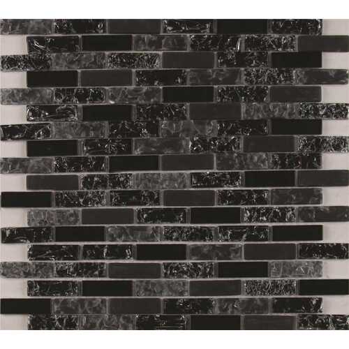 Glissen 11.75 in. x 12 in. Mixed Glass Floor and Wall Tile (14.7 sq. ft./Case) - pack of 15