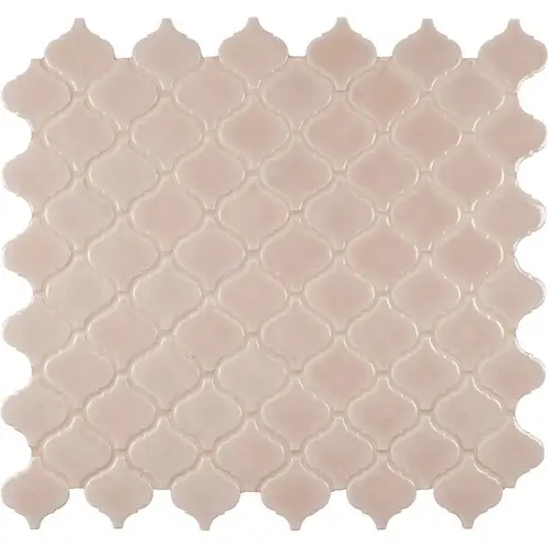 Fog Arabesque 11.75 in. x 12.25 in. Glossy Porcelain Patterned Look Wall Tile (10.95 sq. ft./Case) - pack of 15