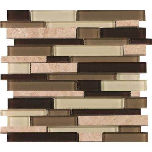 SIENNA INTERLOCK 8MM Brown - pack of 10