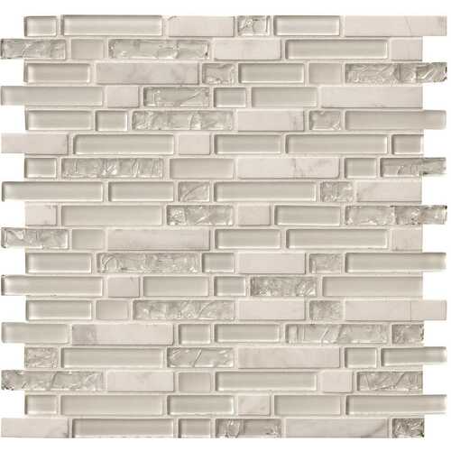 Delano Blanco 12 in. x 12.75 in. Textured Multi-Surface Stone Look Wall Tile (14.7 sq. ft./Case) - pack of 15