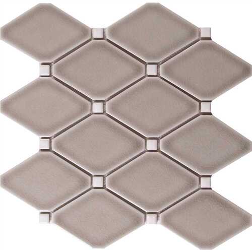 Dove Gray 11.75 in. x 14.75 in. Glossy Ceramic Patterned Look Wall Tile (10.9 sq. ft./Case) - pack of 10