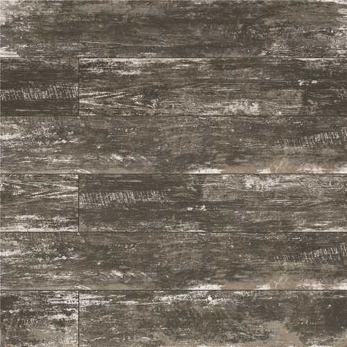 Vintage Silver 8 in. x 36 in. Matte Porcelain Wood Look Floor and Wall Tile (14 sq. ft./Case) - pack of 7