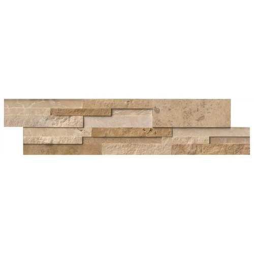 Casa Blend 3D Ledger Panel 6 in. x 24 in. Textured Travertine Stone Look Wall Tile (80 sq. ft./Pallet)