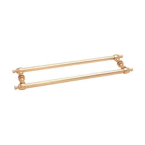 CRL C0L18X18BR Polished Brass Colonial Style 18" Back-to-Back Towel Bars