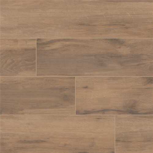 Botanica Cashew 6 in. x 36 in. Matte Porcelain Wood Look Floor and Wall Tile (12 sq. ft./Case) - pack of 8