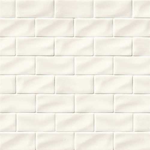 Whisper White 3 in. x 6 in. Glossy Ceramic Subway Wall Tile (1 sq. ft./Case) - pack of 10