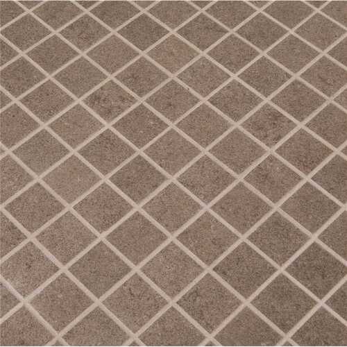 Beton Concrete 12 in. x 12 in. x 10 mm Matte Porcelain Mosaic Tile (8 sq. ft./Case) - pack of 8