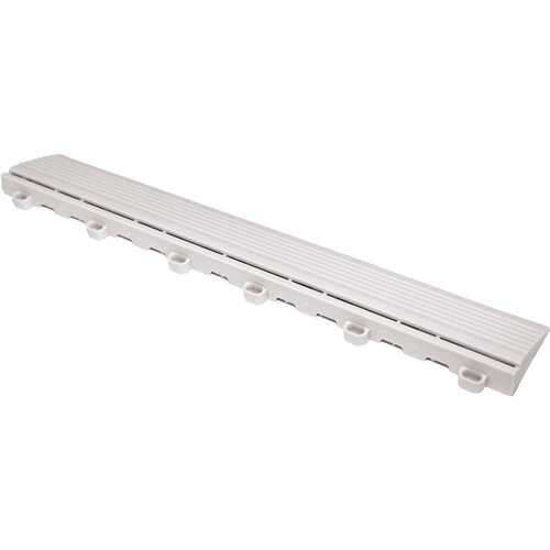 Swisstrax A504.031.600a-2 15.75 in. Artic White Looped Edging for 15.75 in. Modular Tile Flooring