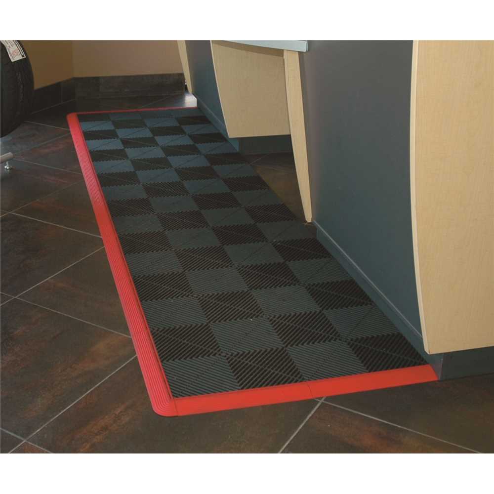 Swisstrax 15.75 in. Walnut Brown Looped Edging for 15.75 in. Swisstrax Modular Tile Flooring (2-Pack)