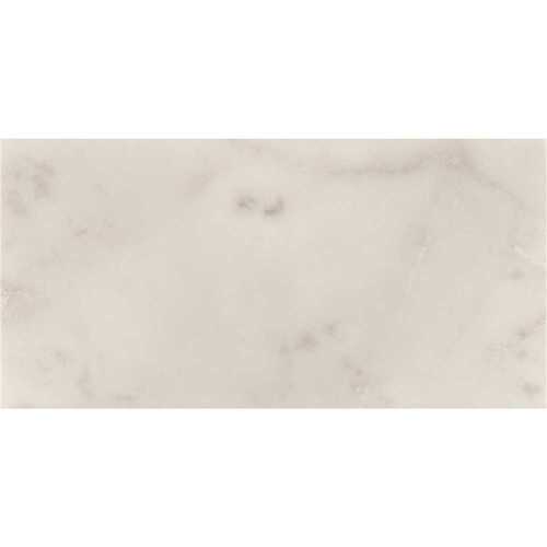 Carrara White 3 in. x 6 in. Honed Floor and Wall Marble Tile (1 sq. ft./case) - pack of 10