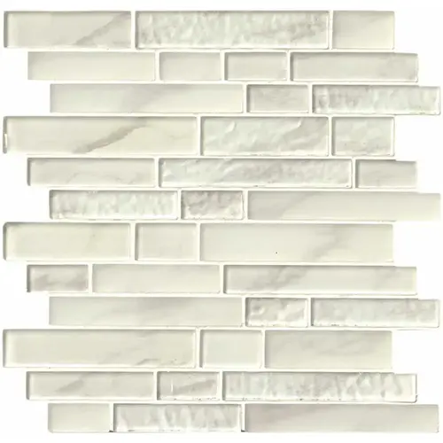 Pure Liminesence Interlocking 11.73 in. x 12.83 in. Glossy Glass Patterned Look Wall Tile (10.4 sq. ft./Case)