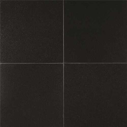 Absolute Black 12 in. x 12 in. Polished Granite Stone Look Floor and Wall Tile (10 sq. ft./Case) - pack of 10