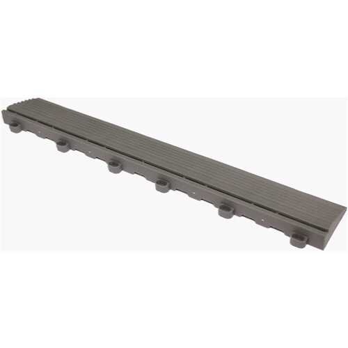Swisstrax A504.031.200a-2 15.75 in. Slate Grey Looped Edging for 15.75 in. Modular Tile Flooring