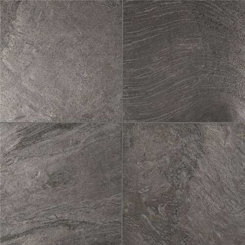 Ostrich Grey 16 in. x 16 in. Honed Quartzite Stone Look Floor and Wall Tile (8.9 sq. ft./Case) - pack of 5