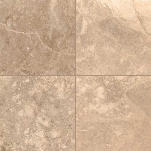 Cappuccino 18 in. x 18 in. Polished Marble Floor and Wall Tile (13.5 sq. ft./Case)