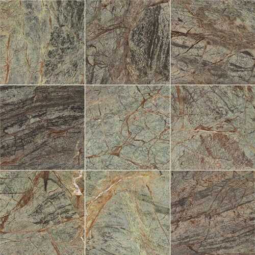 Verde Amazonia 12 in. x 12 in. Polished Marble Floor and Wall Tile (10 sq. ft./Case)