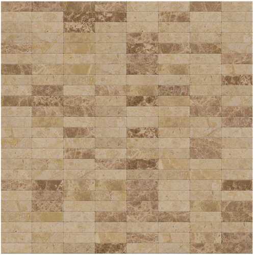 Inoxia SpeedTiles USIS215-1/BOITE12 Lynx Mixed Brown 11.42 in. x 11.57 in. x 5 mm Stone Self-Adhesive Wall Mosaic Tile (11.04 sq. ft. / case)