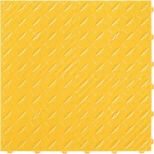 Swisstrax A504.201.800-9 15.75 in. x 15.75 in. Citrus Yellow Diamond Trax 9-Tile Modular Flooring Pack (15.5 sq. ft./case)