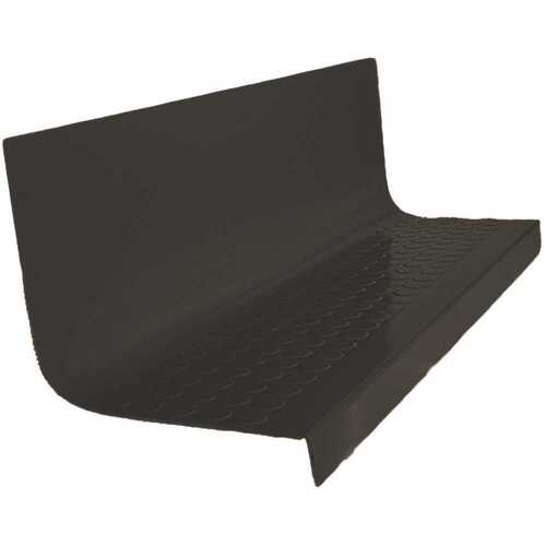 Vantage Circular Profile Black 20.4 in. x 48 in. Rubber Square Stair Tread