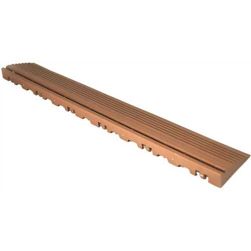 15.75 in. Walnut Brown Pegged Edging for 15.75 in. Modular Tile Flooring