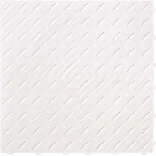 Swisstrax A504.201.600-9 15.75 in. x 15.75 in. Arctic White Diamond Trax 9-Tile Modular Flooring Pack (15.5 sq. ft./case)
